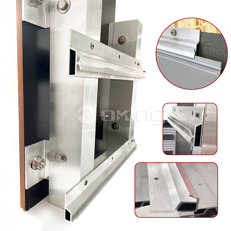 GAJ cladding H-shield อลูมิเนียมภายนอกแทร็กแทร็กซุปซองระบบการยึดติดกับม่าน