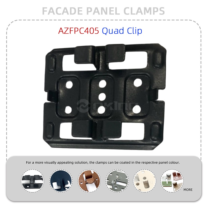 AZFPC405 ระบบหนีบแผงด้านหน้าสแตนเลสแบบ Quad Clip